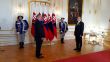 Čestná stráž OS SR prítomná na slávnostnom akte skladania sľubu na Bratislavskom hrade