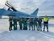 Lietadlá Eurofighter Typhoon na leteckej základni Kuchyňa
