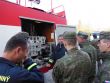 Vojensk hasii z hlohovskho Dopravnho prporu na sti u civilnch kolegov