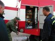 Vojensk hasii z hlohovskho Dopravnho prporu na sti u civilnch kolegov