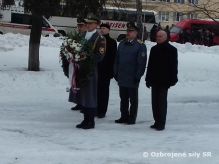 Slovensk delegcia na ele so zstupcom nelnka generlneho tbu ozbrojench sl SR si uctila pamiatku na obrancov Sokolova